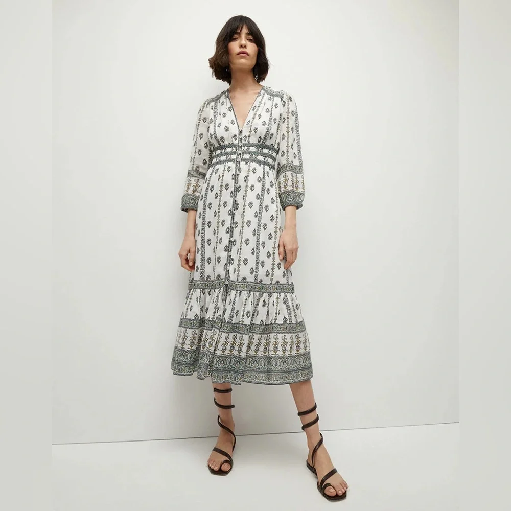 Veronica Beard Castella Floral Boho Midi Dress - Picture 6 of 16